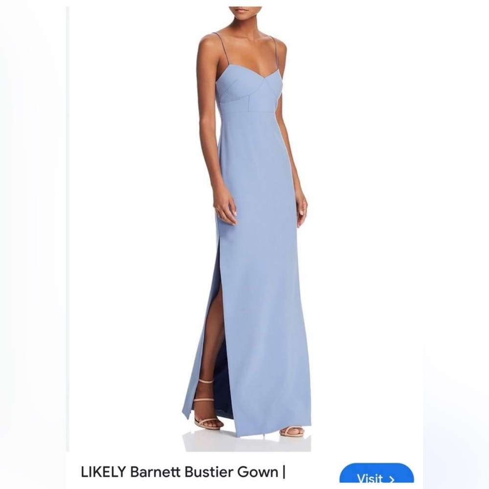 Likely Blue Bustier Gown